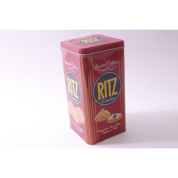 Nabisco, Ritz Crackers, Tin, Box, Retro, Small Container, Decor, ~ 250605-WH 310 - Picture 2 of 3